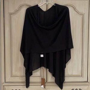 Kerisma Shawl Wrap Poncho Black NWT